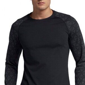 Nike Men's Black Pro Thermal Utility Long Sleeve Athletic T-Shirt Size L